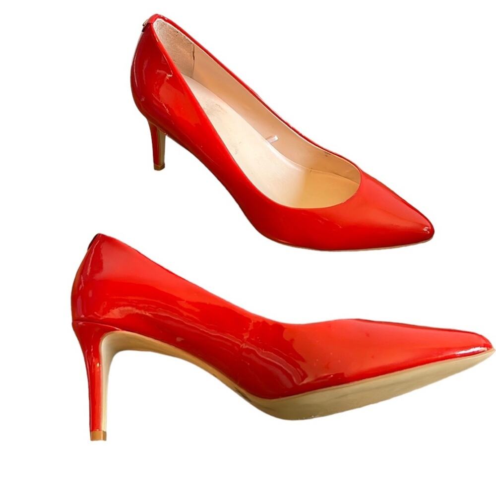 Kate Spade Red Vida Leather Pointed Toe Short Heels